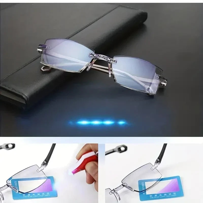 👓 Rimless Anti-Blue Light Reading Glasses | Progressive Multifocus | Buy 1 Get 1 FREE | Only ₹599  Option 6