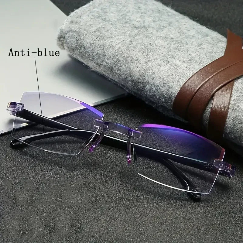 👓 Rimless Anti-Blue Light Reading Glasses | Progressive Multifocus | Buy 1 Get 1 FREE | Only ₹599  Option 6