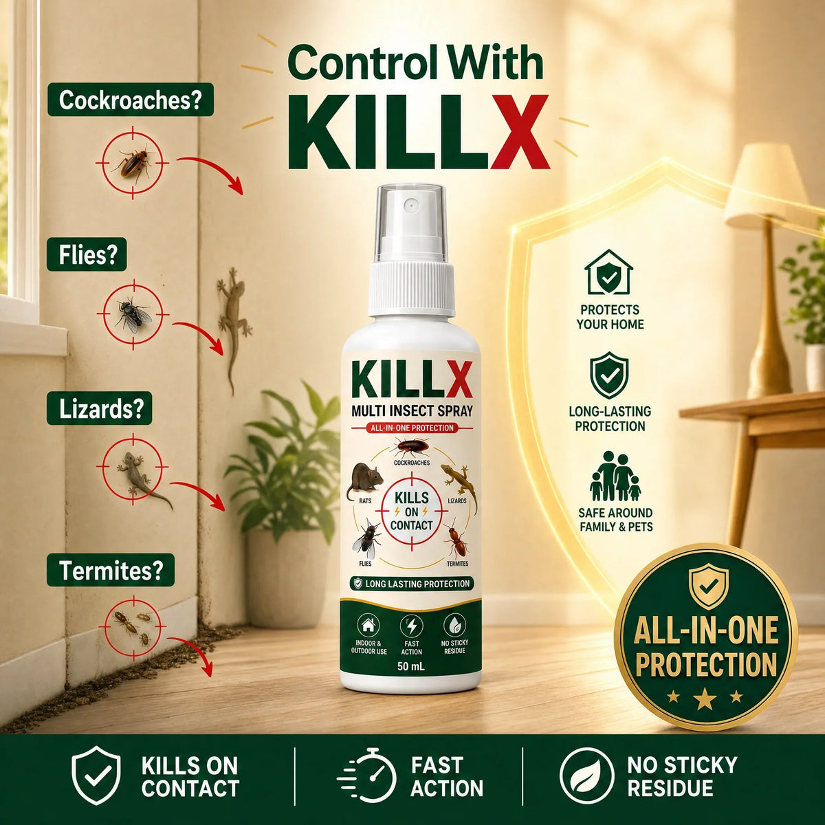 🚨 BUY 1 GET 2 FREE – KILLX Multi-Insect Spray | Powerful Pest Control for Home | Fast & Easy Pest Protection | Zenith Cart